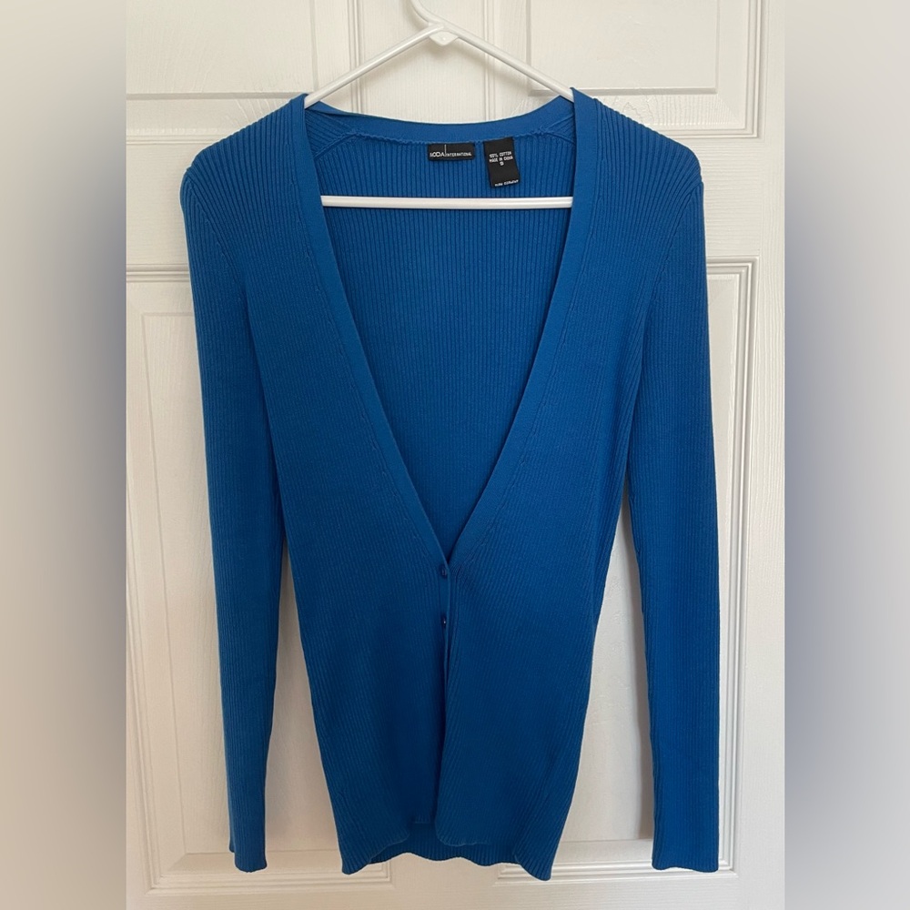 Vintage Moda International ribbed cardigan sweater, never worn